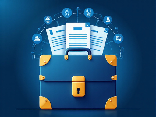 Secure document handling illustration